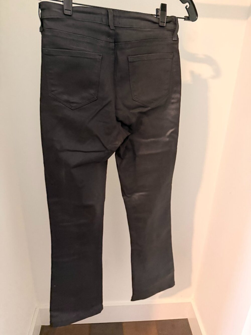 L’Agence Black Coated Skinny Jeans – Size 27